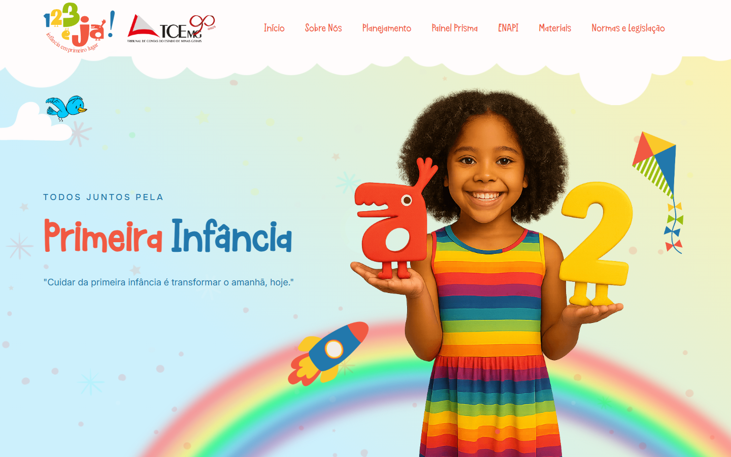 Portal Primeira Infância - TCE-MG, em produção
